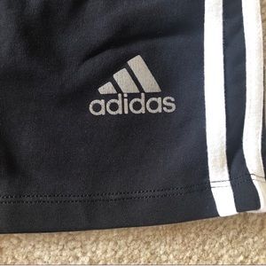 adidas Bottoms - Adidas | Biker Spandex Shorts Black & White Stripe adidas Bottoms - Adidas | Biker Spandex Shorts Black & White Stripe